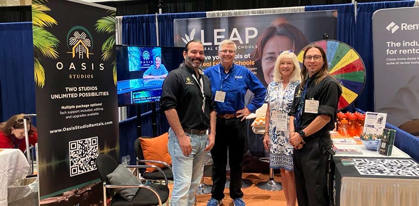 Bill, Stephanie, Tico, and Juan at the Florida Realtors® Convention Trade Expo